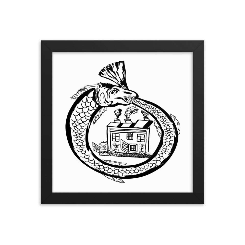 Framed matte paper poster - Ouroboros