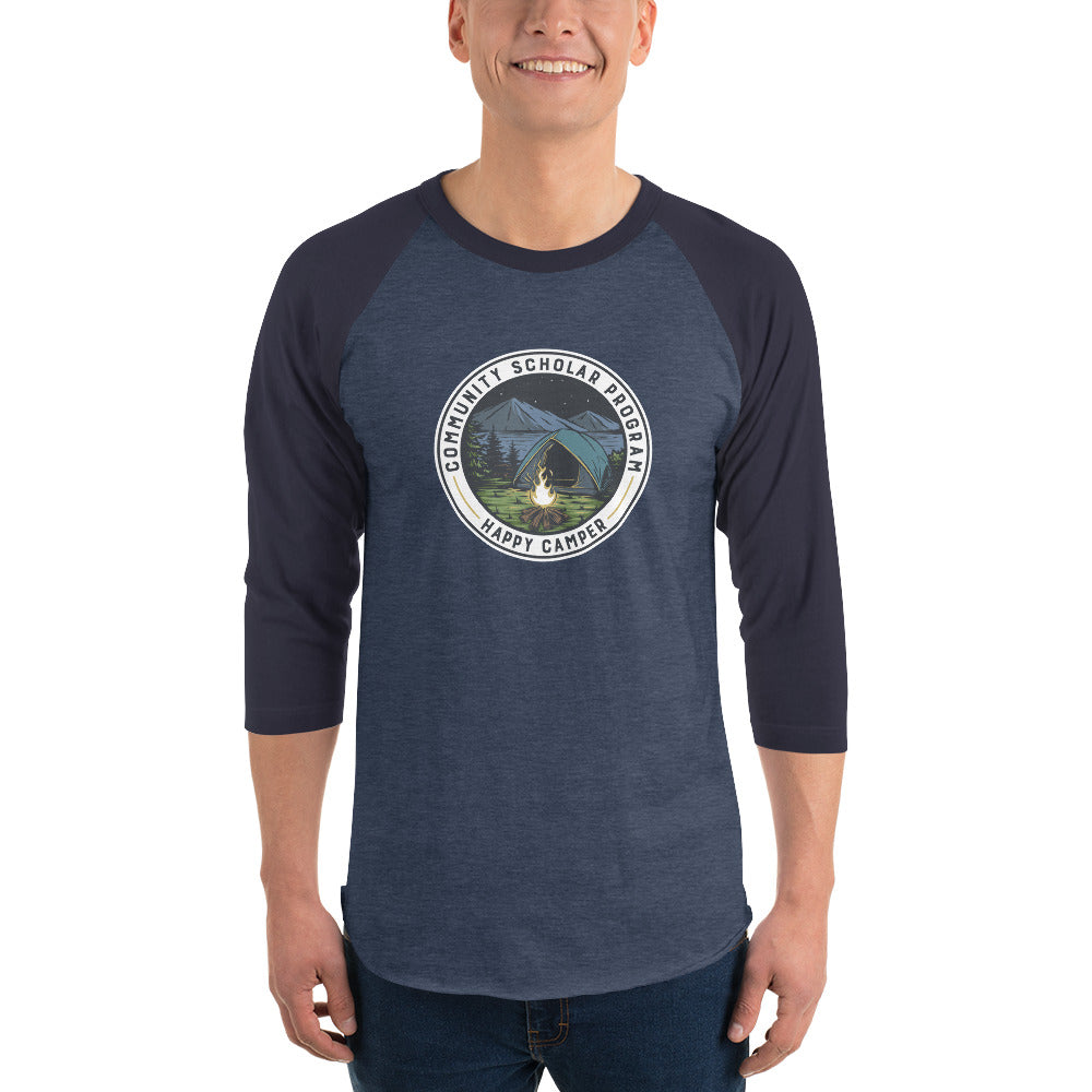 Happy CSP Camper 3/4 sleeve raglan shirt