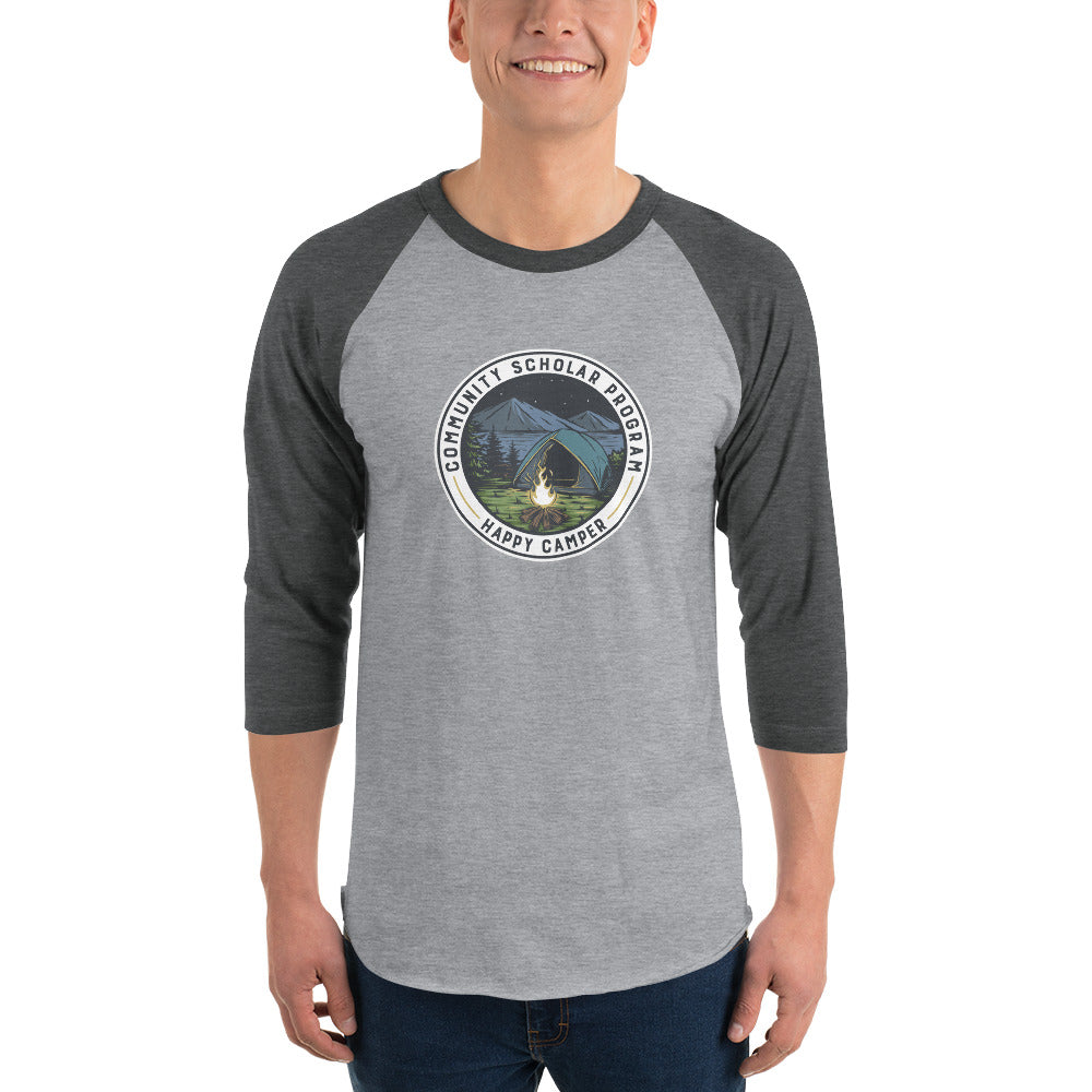 Happy CSP Camper 3/4 sleeve raglan shirt