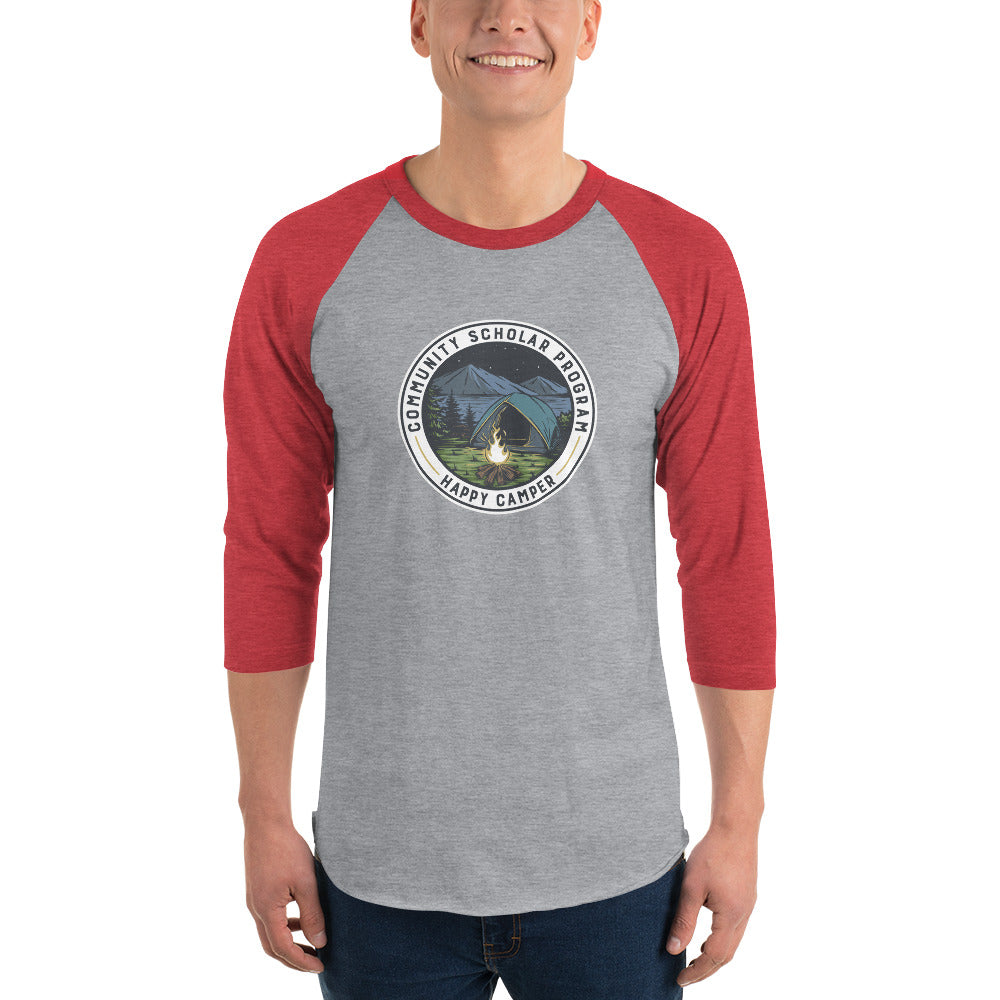 Happy CSP Camper 3/4 sleeve raglan shirt