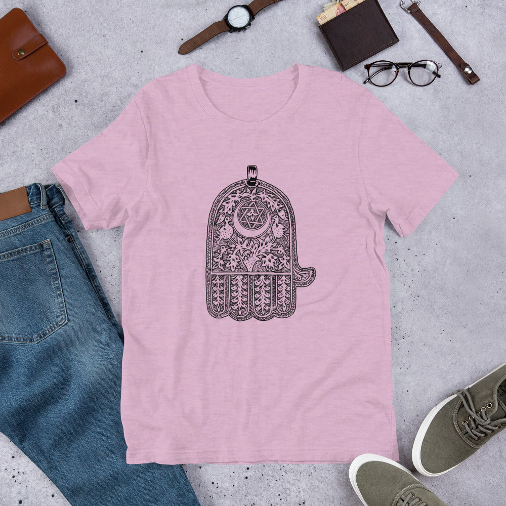 Jewish Amulet Short-Sleeve Unisex "Magical" T-Shirt (Shalom Sabar Collection)