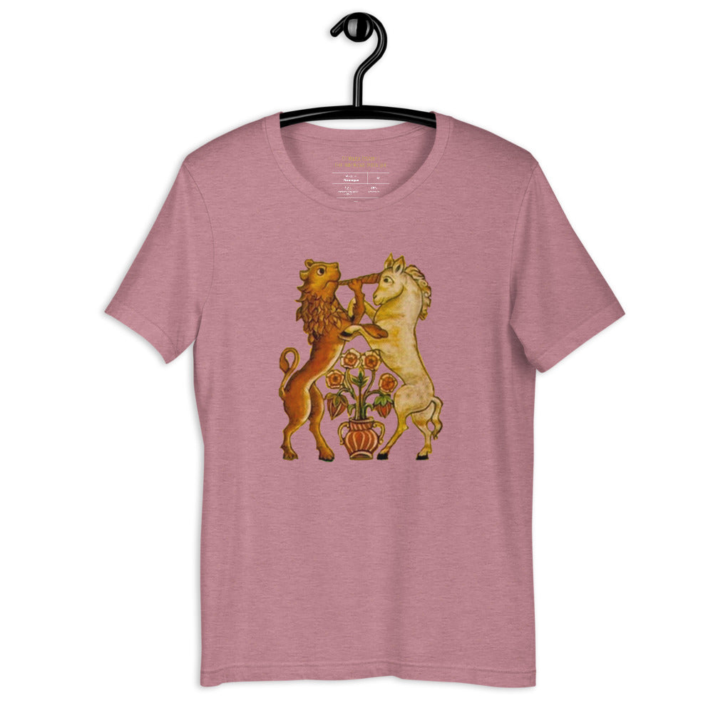 Jewish Magical Creatures T - "The Lion and the Unicorn" (Short-Sleeve Unisex T-Shirt)