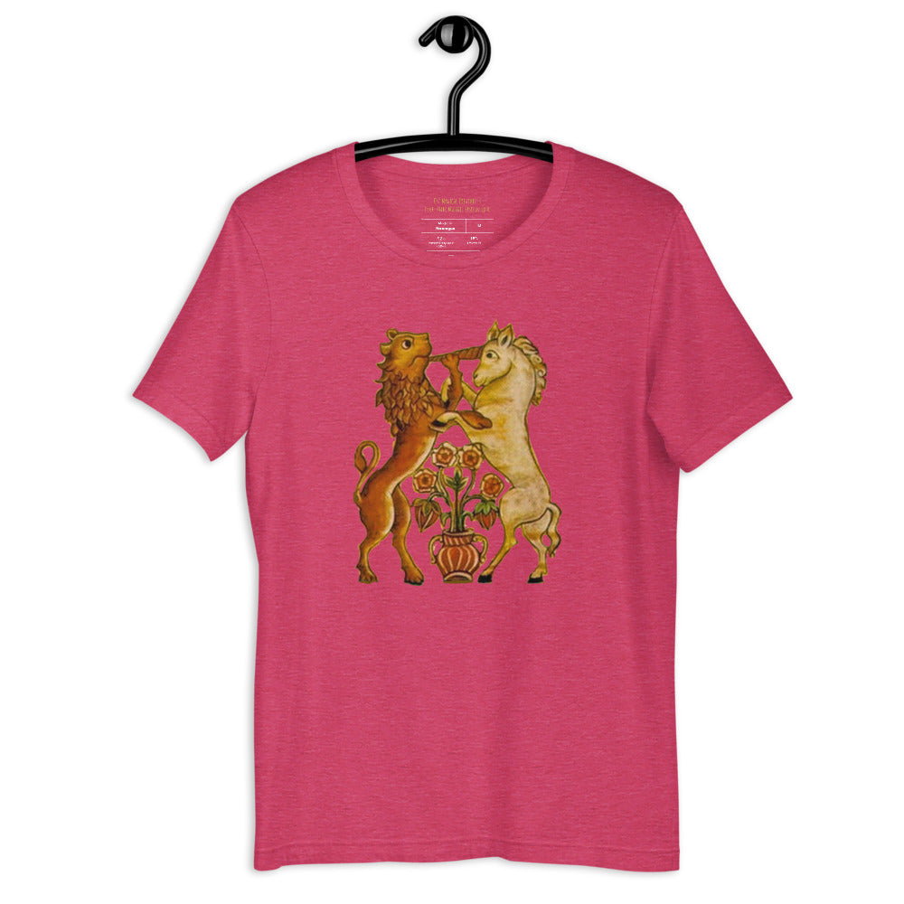 Jewish Magical Creatures T - "The Lion and the Unicorn" (Short-Sleeve Unisex T-Shirt)