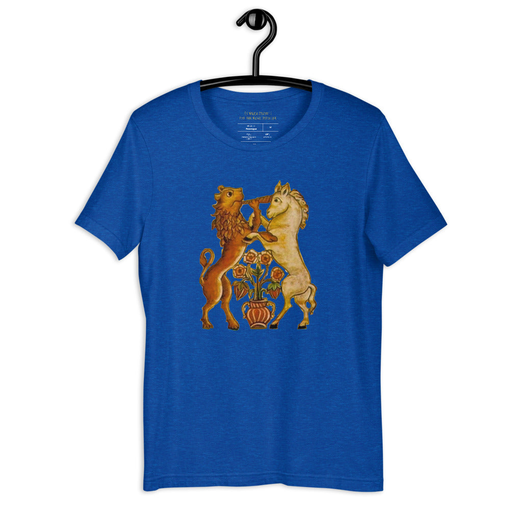 Jewish Magical Creatures T - "The Lion and the Unicorn" (Short-Sleeve Unisex T-Shirt)