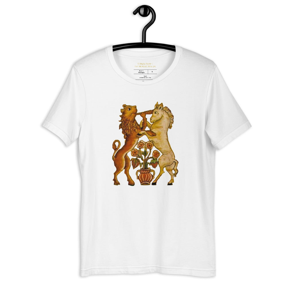 Jewish Magical Creatures T - "The Lion and the Unicorn" (Short-Sleeve Unisex T-Shirt)