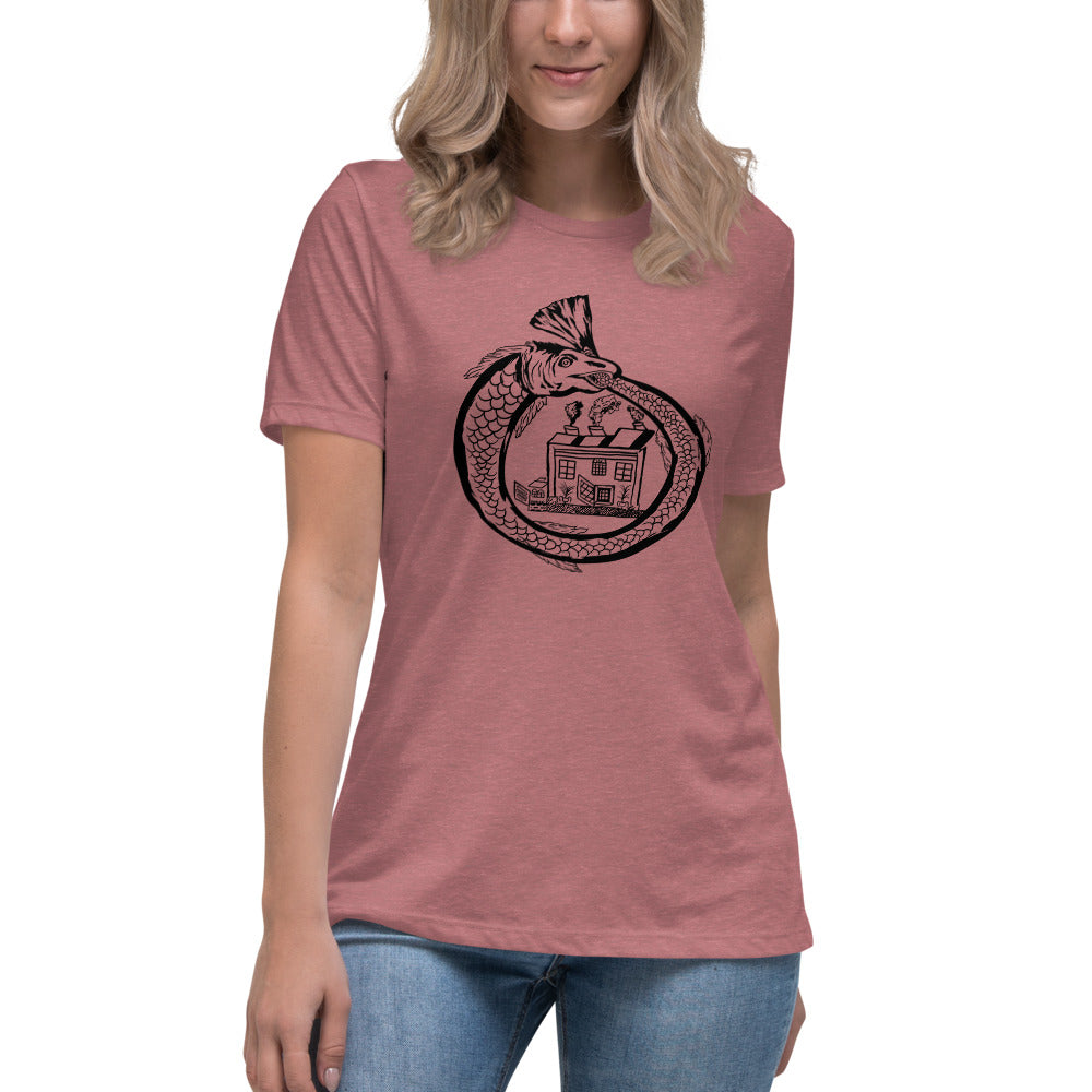 Ouroboros Short-Sleeve Women's Relaxed T-Shirt (CSP Jewish creatures clothing line)