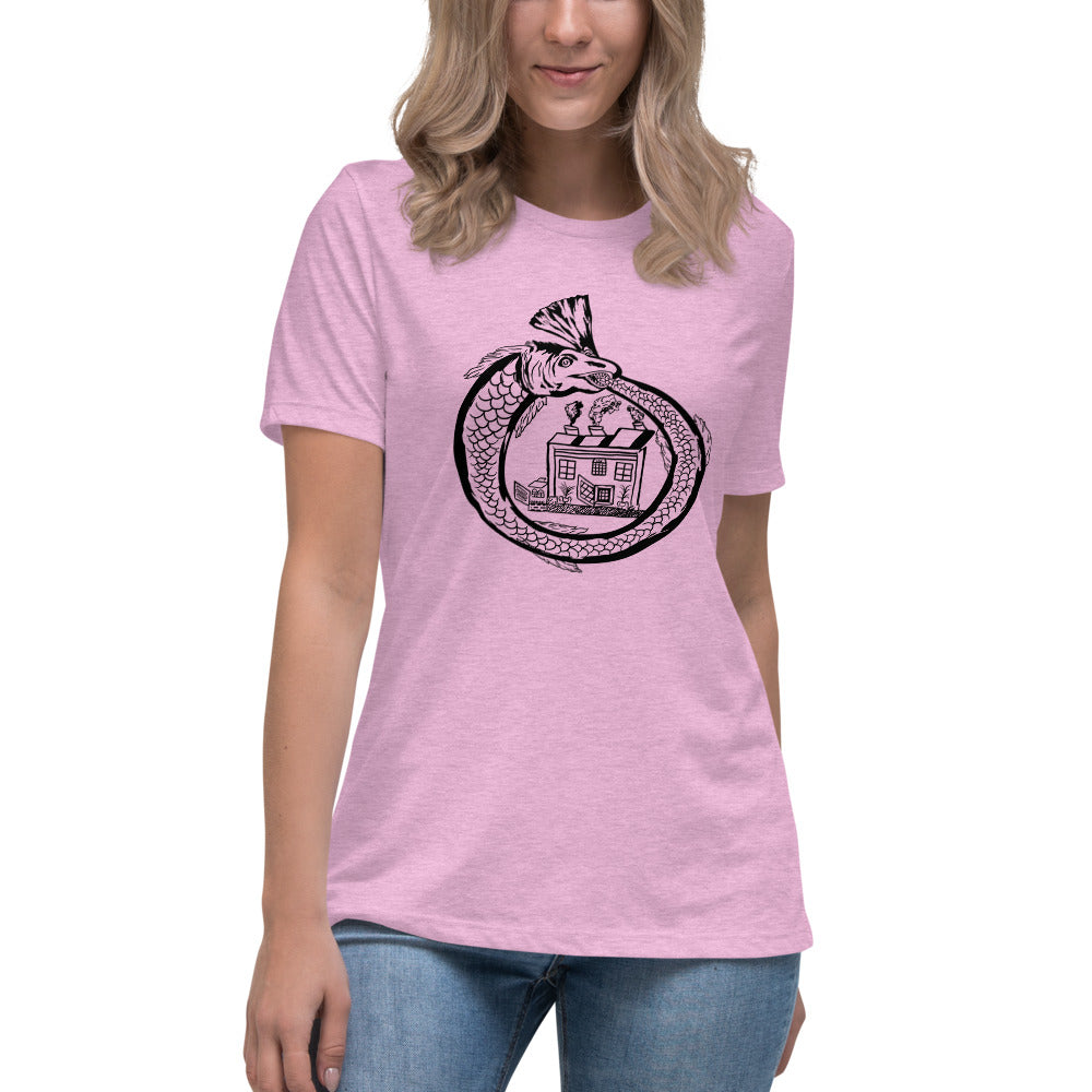 Ouroboros Short-Sleeve Women's Relaxed T-Shirt (CSP Jewish creatures clothing line)