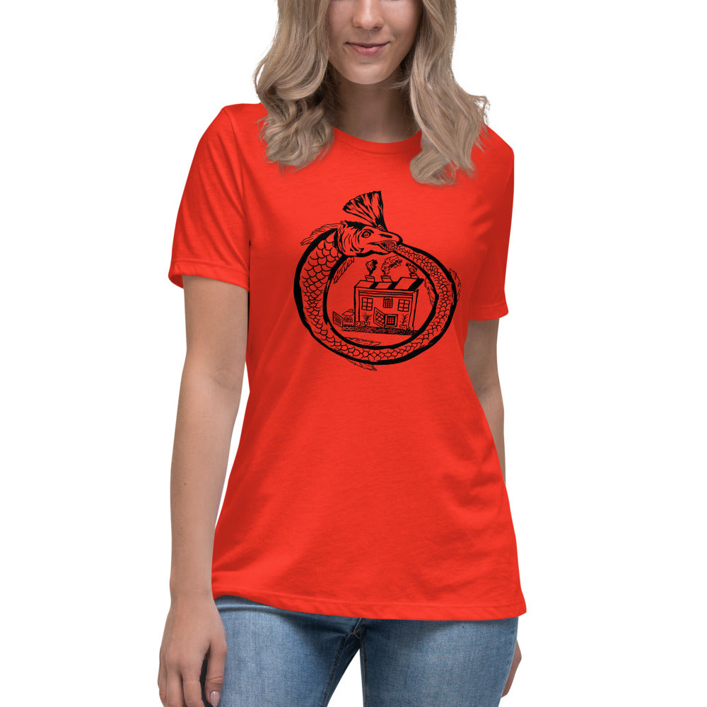 Ouroboros Short-Sleeve Women's Relaxed T-Shirt (CSP Jewish creatures clothing line)