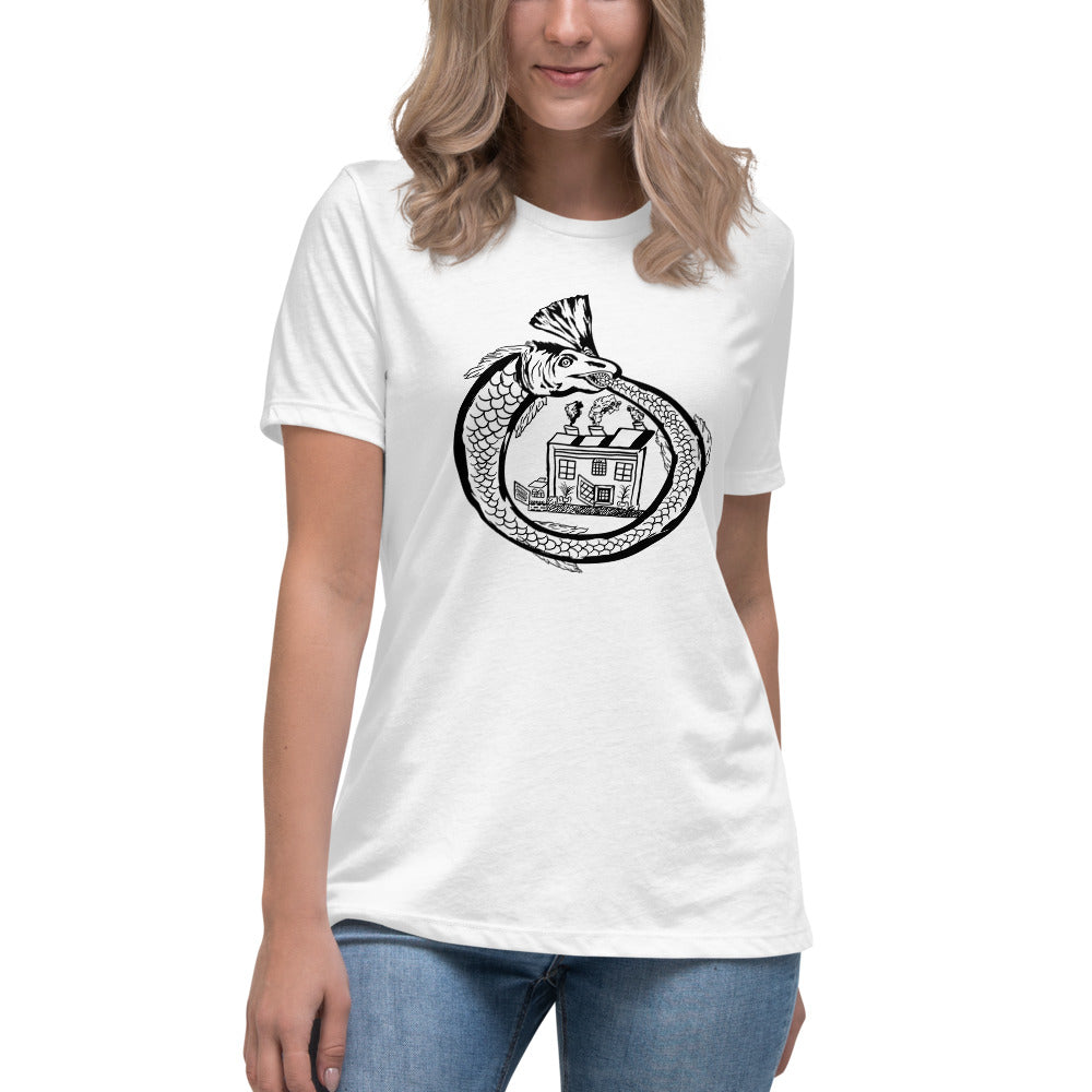 Ouroboros Short-Sleeve Women's Relaxed T-Shirt (CSP Jewish creatures clothing line)