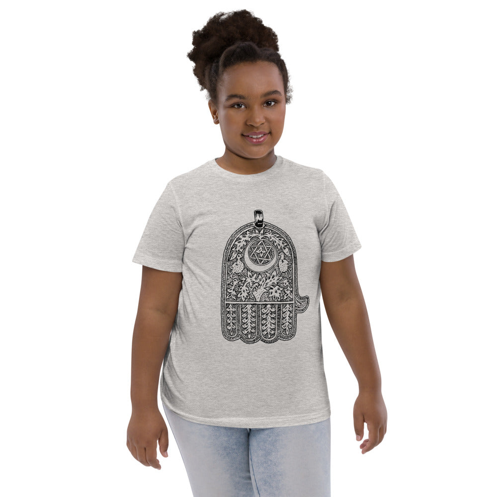 Jewish amulet youth jersey t-shirt