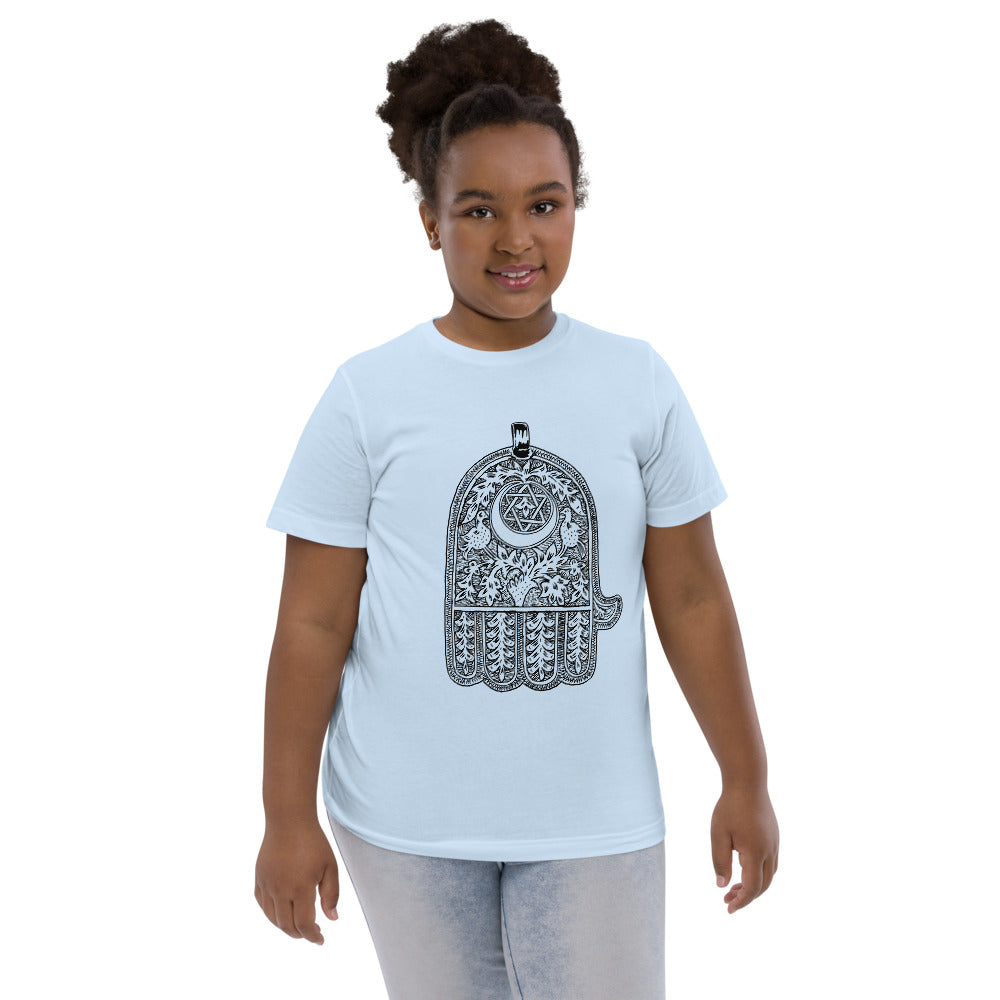 Jewish amulet youth jersey t-shirt